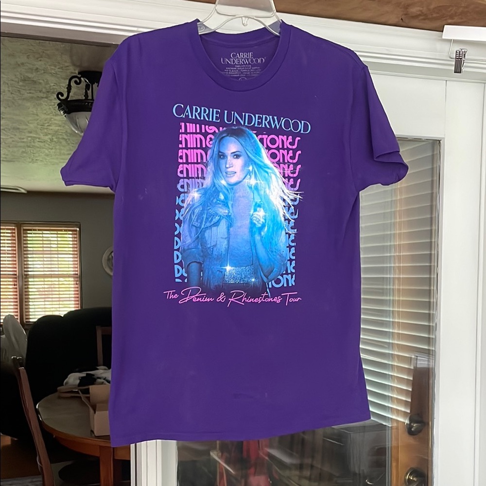Purple Carrie Underwood Denim and Rhinestones Tour T-Shirt
